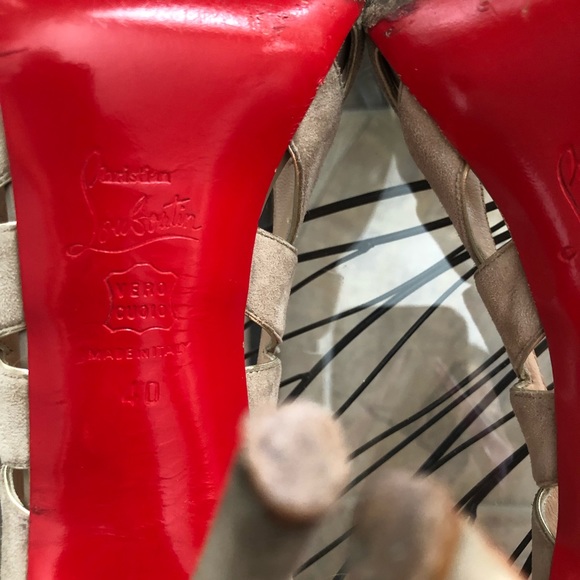 Christian Louboutin High Heels Cut Out Peep Toes - Picture 6 of 7